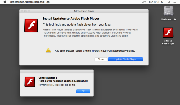 Die als Adobe-Flash-Installer getarnte Malware, Bildquelle: iranthreats.github.io