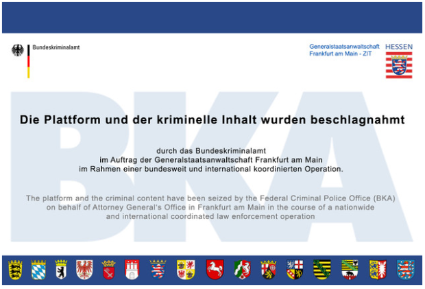 Sicherstellungsbanner BKA