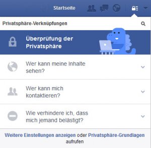 Facebook Privatsphäre Einstellungen