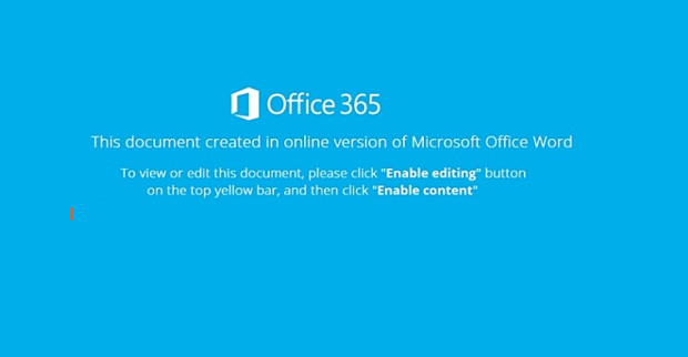 Screenshot des bösartigen Word-Dokuments, Bildquelle: G DATA