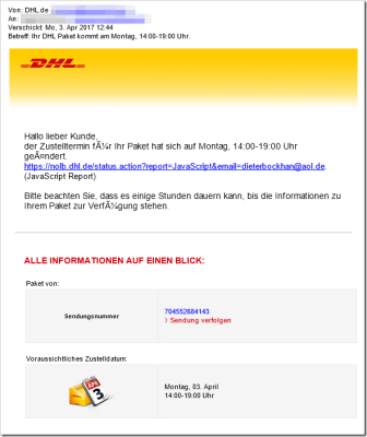 Die Fake-Mail, Bildquelle: mimikama.at