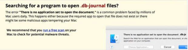 Die Fehlermeldung, die Mac-Nutzer täuschen soll, Quelle ifun.de