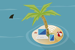 Mobile Begleiter sollten bereits frühzeitig vor Reisebeginn abgesichert werden. G DATA veröffentlicht digitalen Ratgeber. Bildquelle: G DATA