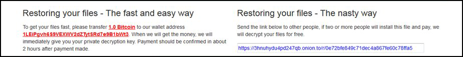 Referral Links der Popcorn Ransomware, Bildquelle: bleepingcomputer.com