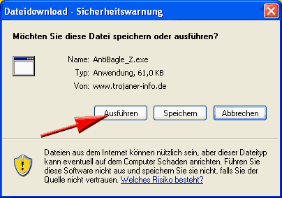 Dateidownload Sicherheitswarnung